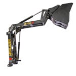 Vielseitiger Hecklader mit großer Schaufel für Landwirtschaft